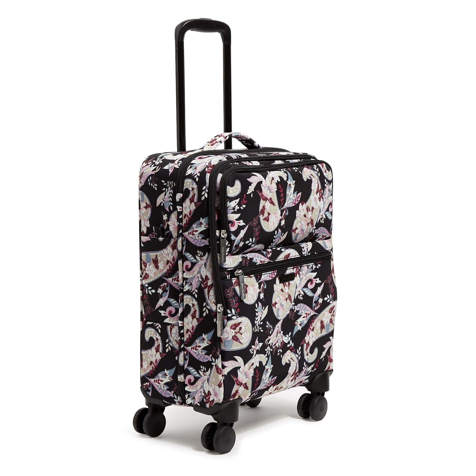 Vera Bradley Women's Softside Rolling Suitcase Luggage - Lightweight Expandable Carry-On Spinner for Travel, Business Trips & Weekend Getaways