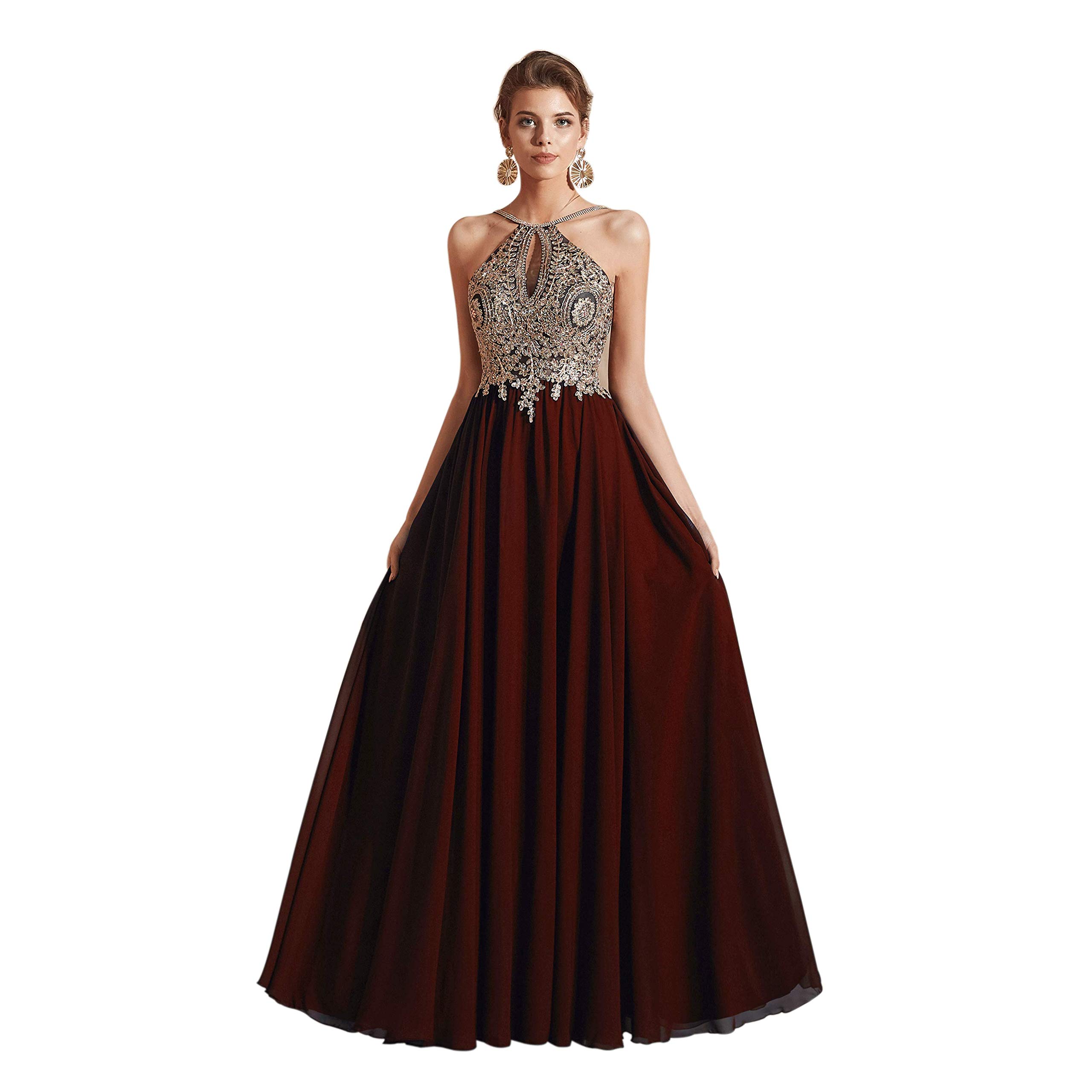 Elegant Beaded Lace Appliques Floor-Length A-Line Bridesmaid Dress for Women - Perfect for Weddings, Formal Events & Special Occasions
