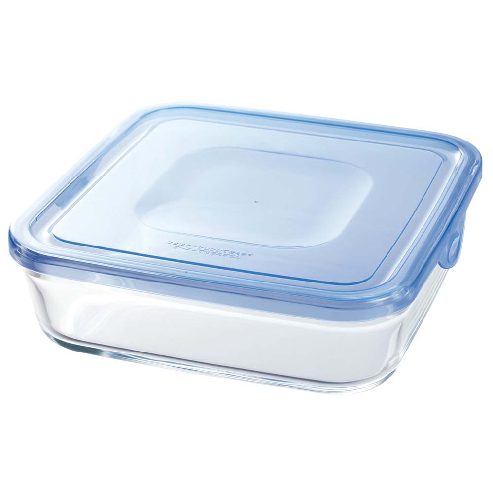 Iwaki Square Heat-Resistant Glass Food Storage Container - Perfect for Meal Prep, Leftovers & Microwave/Freezer Safe
