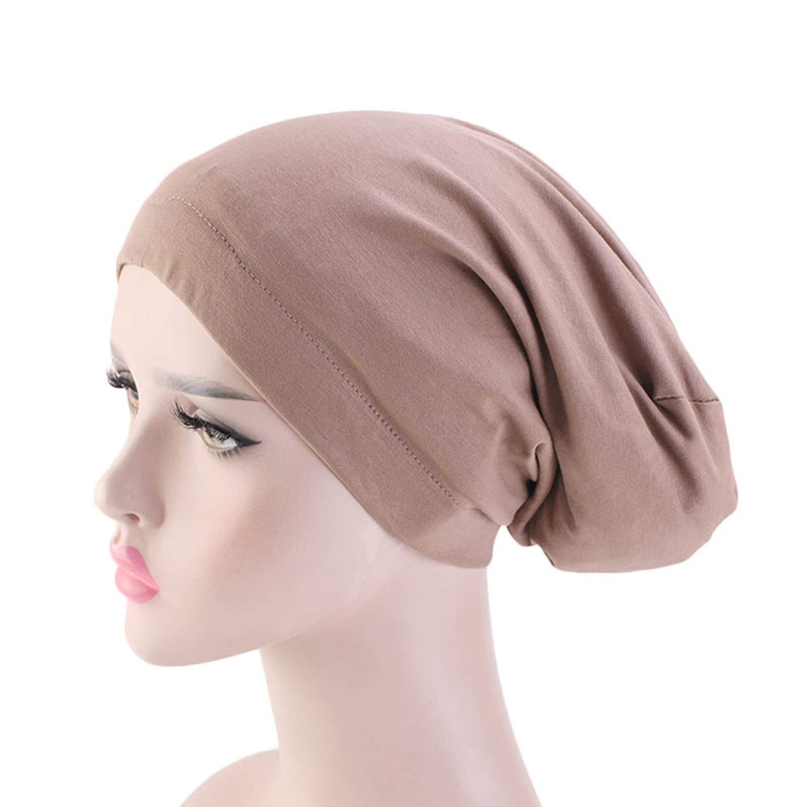 Silky Lined Cotton Sleep Cap for Women - Soft Hair Bonnet for Night Sleeping, Natural Curly & Long Hair Protection - Perfect for Bedtime, Travel & Home Hair Care