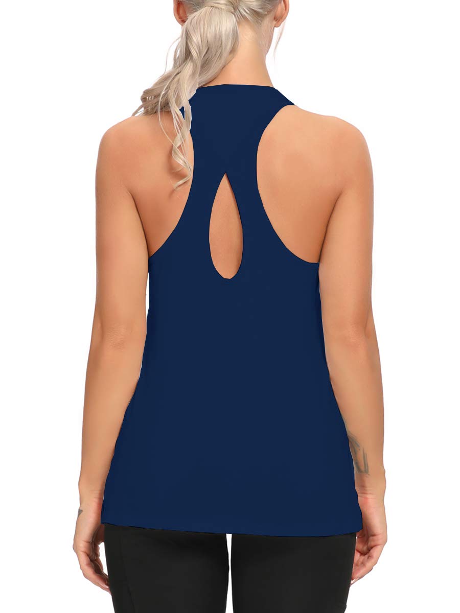 Women's Racerback Tank Tops - Breathable Yoga Workout Shirts with Keyhole Design for Gym, Running & Sports | Perfect for Fitness, Pilates & Summer Activewear