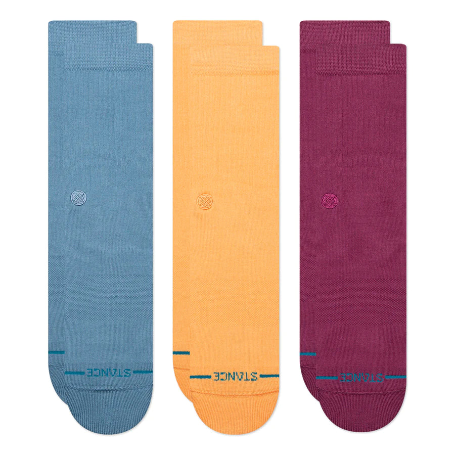 Stance Icon 3-Pack Socks - Dragon Print - Breathable & Comfortable Athletic Socks for Running, Basketball & Workout - Unisex Crew Socks for Men & Women