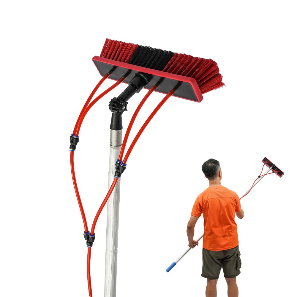 **DYRABREST Water Fed Pole Kit – Extendable Telescopic Window Cleaning Brush for Outdoor Glass, Solar Panels & Surfaces – High-Pressure Spray Washer (US Stock) – Perfect for Home, Commercial & RV Cleaning**