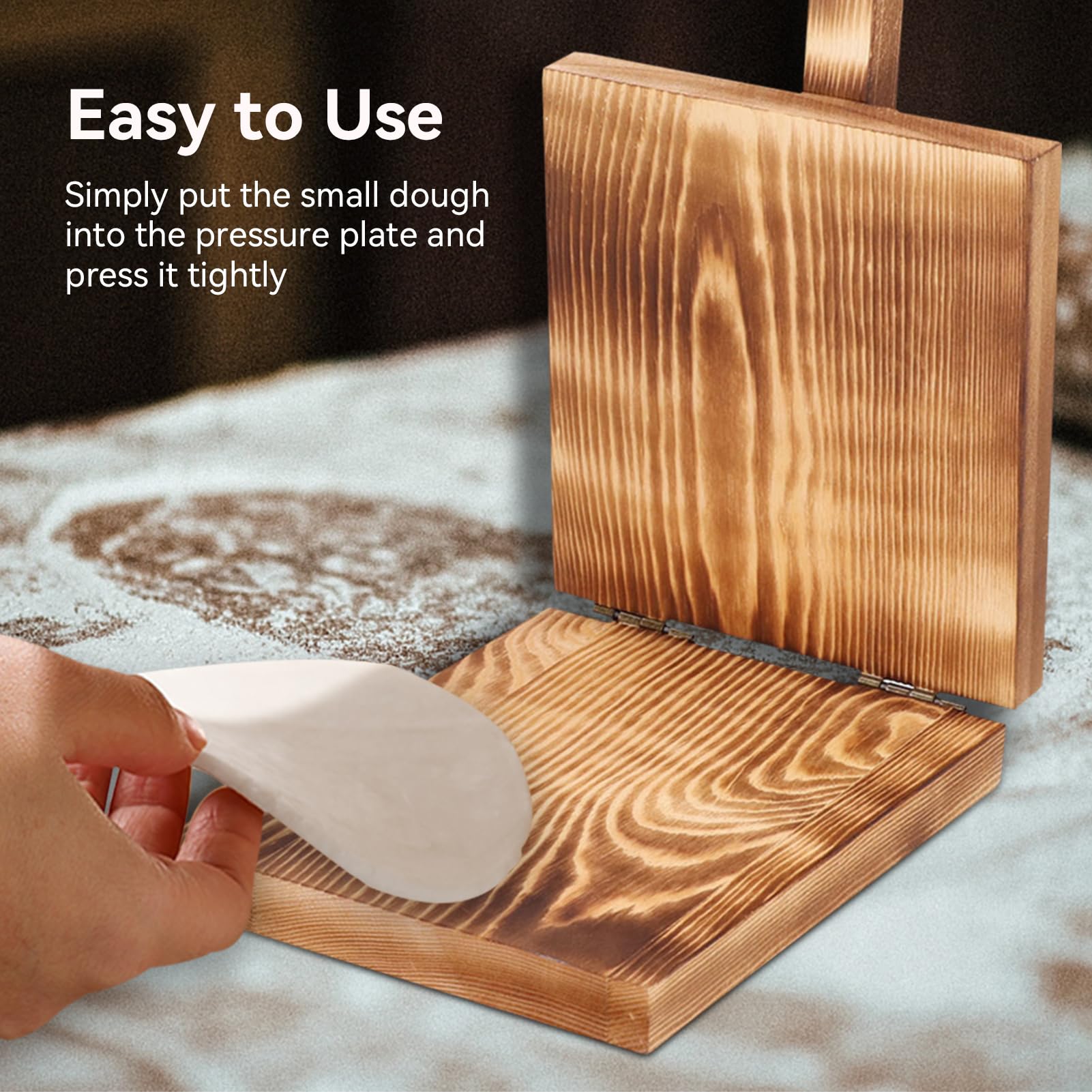 5-Inch Wooden Tortilla Press Maker - Handmade Roti & Quesadilla Maker for Mexican Cuisine | Perfect for Making Tortillas, Roti, Patacones & Dough Pressing at Home