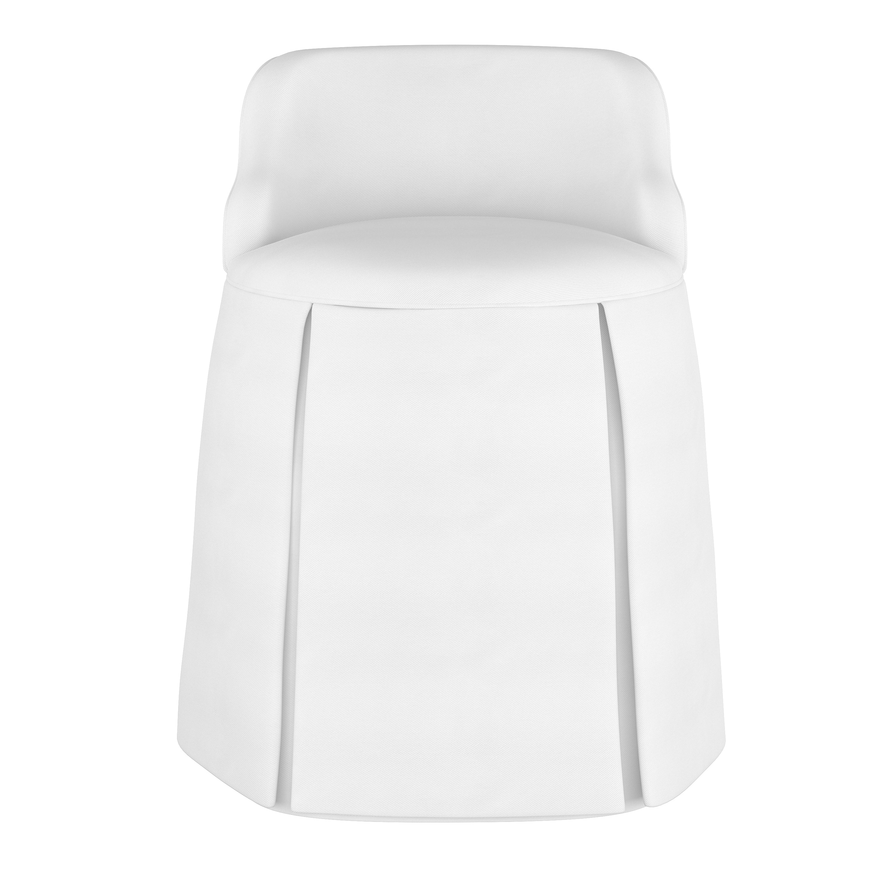 Pipi Vanity Chair - Elegant Makeup Dressing Stool with Upholstered Seat & Gold Metal Legs, Perfect for Bedroom, Boudoir, Vanity Table & Beauty Salon