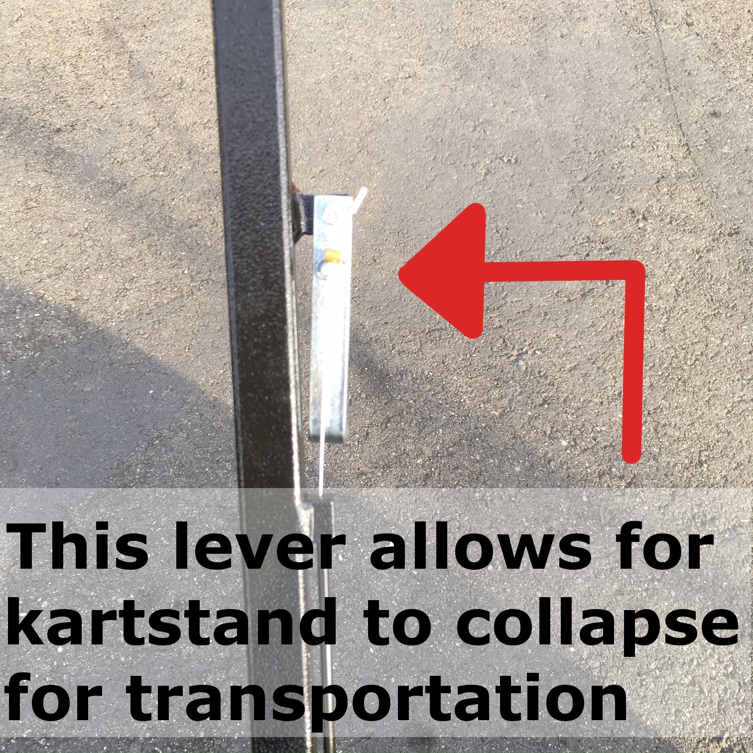 IM Black Semi Automatic Kart Stand with Hand Winch and Hooks - Heavy Duty Go Kart Lift for Easy Maintenance & Storage - Perfect for Racing Enthusiasts & DIY Garage Workshops