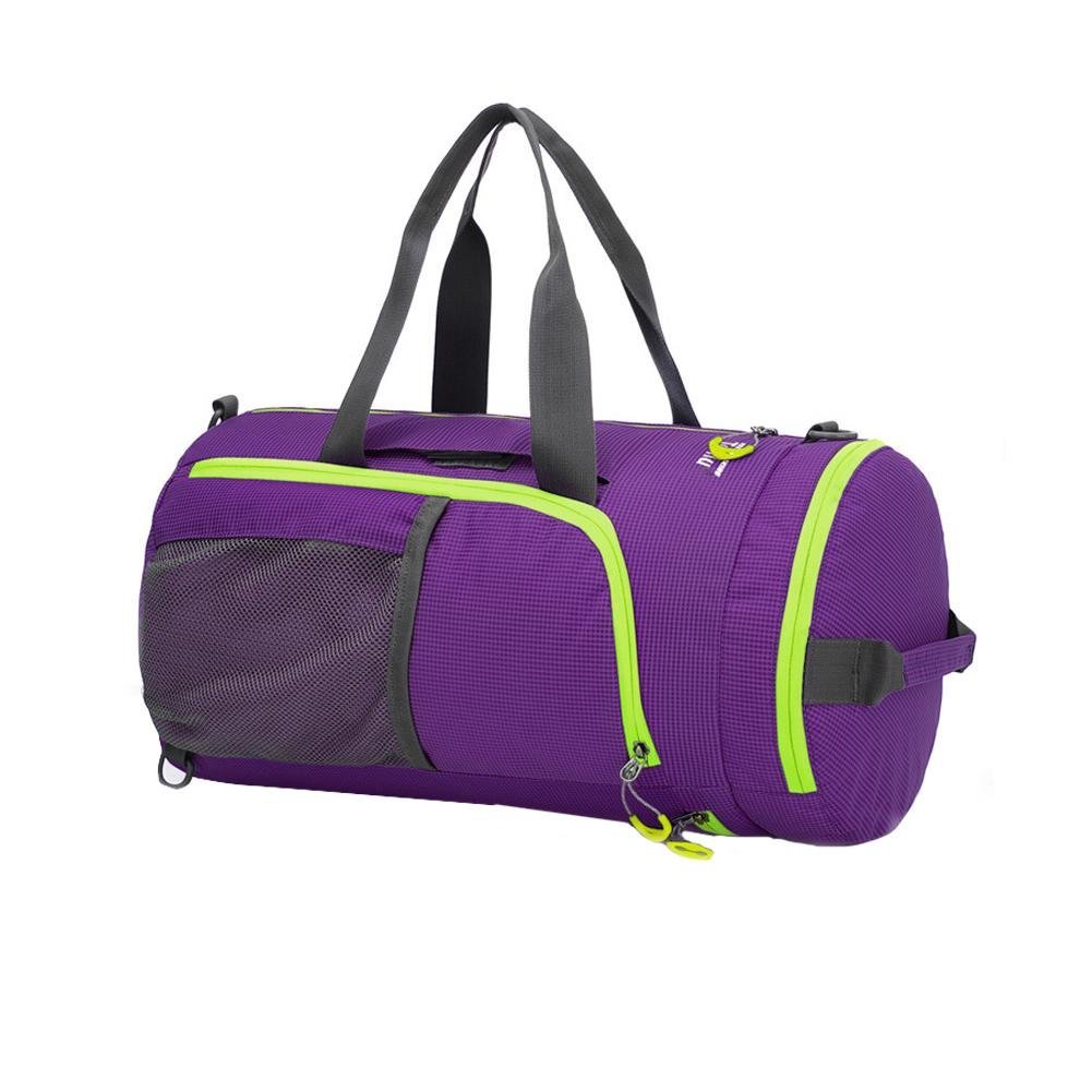 ZIYUMI Insulated Lunch Bag for Women & Kids - Reusable Durable Thermal Cooler Bag for Travel, Picnic, Beach, Office & School - Purple Stripe Coffee Bento Box & Drink Holder Container Organizer