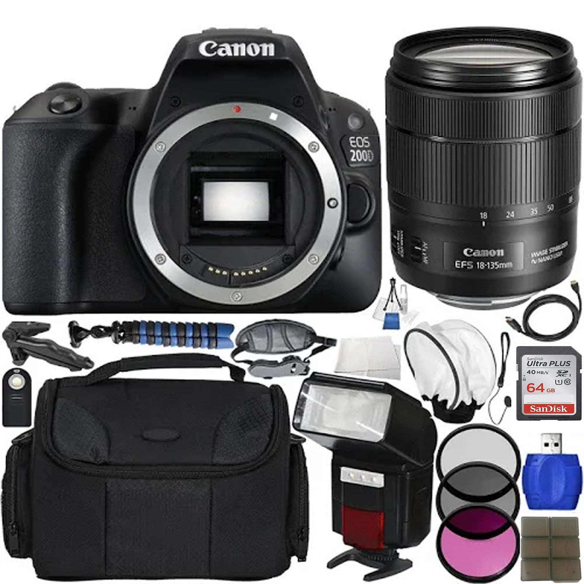 Canon EOS Rebel SL2/250D/SL3 DSLR Camera with 18-135mm IS Lens Kit - Best for Beginners, Travel & Portrait Photography