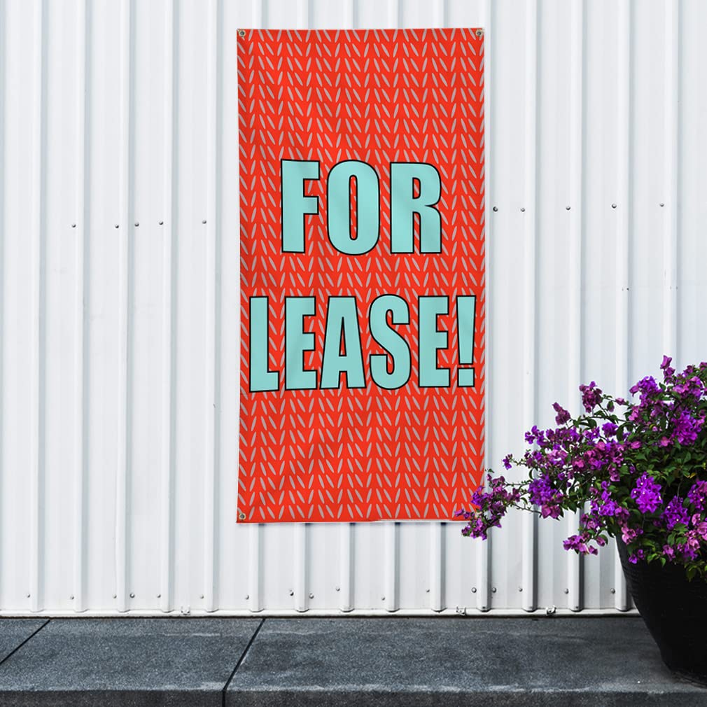 Vertical Vinyl Banner - Durable Weatherproof Outdoor Sign (144x60 Inches) with 10 Grommets for Lease, Business & Industrial Use | Perfect for Yard Signs, Storefronts & Events