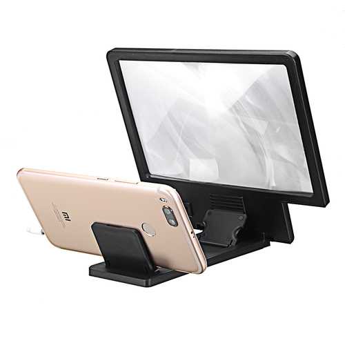 Bakeey 3D Eye Protection HD Screen Magnifier with HIFI Sound - Phone Screen Enlarger Holder for Watching Movies & Reading - Perfect for Bed, Sofa & Travel Use
