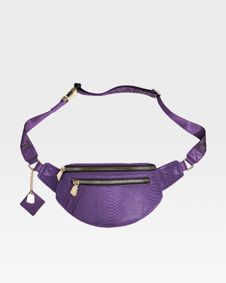 **Apollo 1 Purple Fanny Pack - Water-Resistant Waist Bag for Travel, Hiking & Running - Hands-Free Convenience for Outdoor Adventures**
