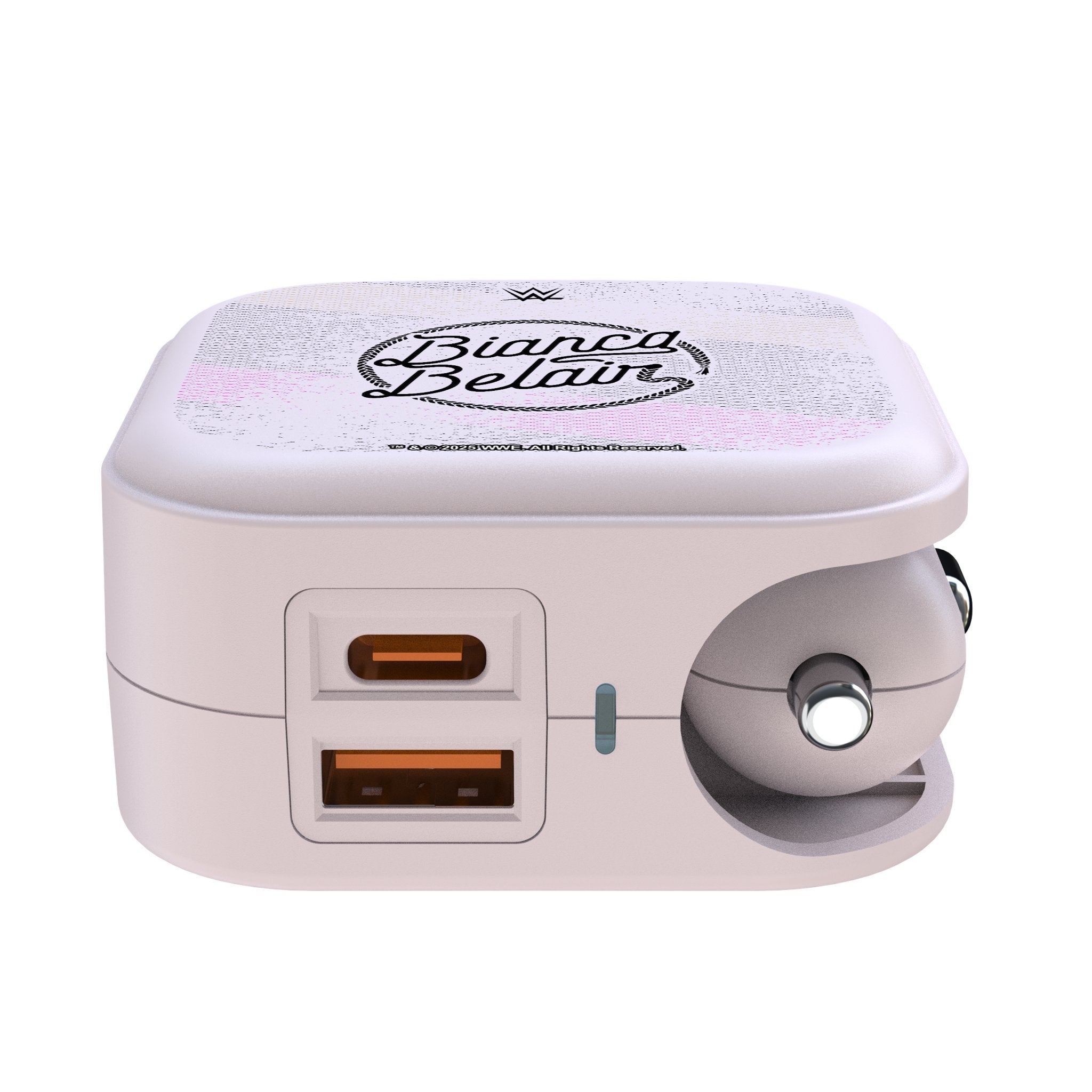 Bianca Belair 2-in-1 Steel USB Charger - Fast Charging for iPhone & Android - Perfect for Home, Office & Travel