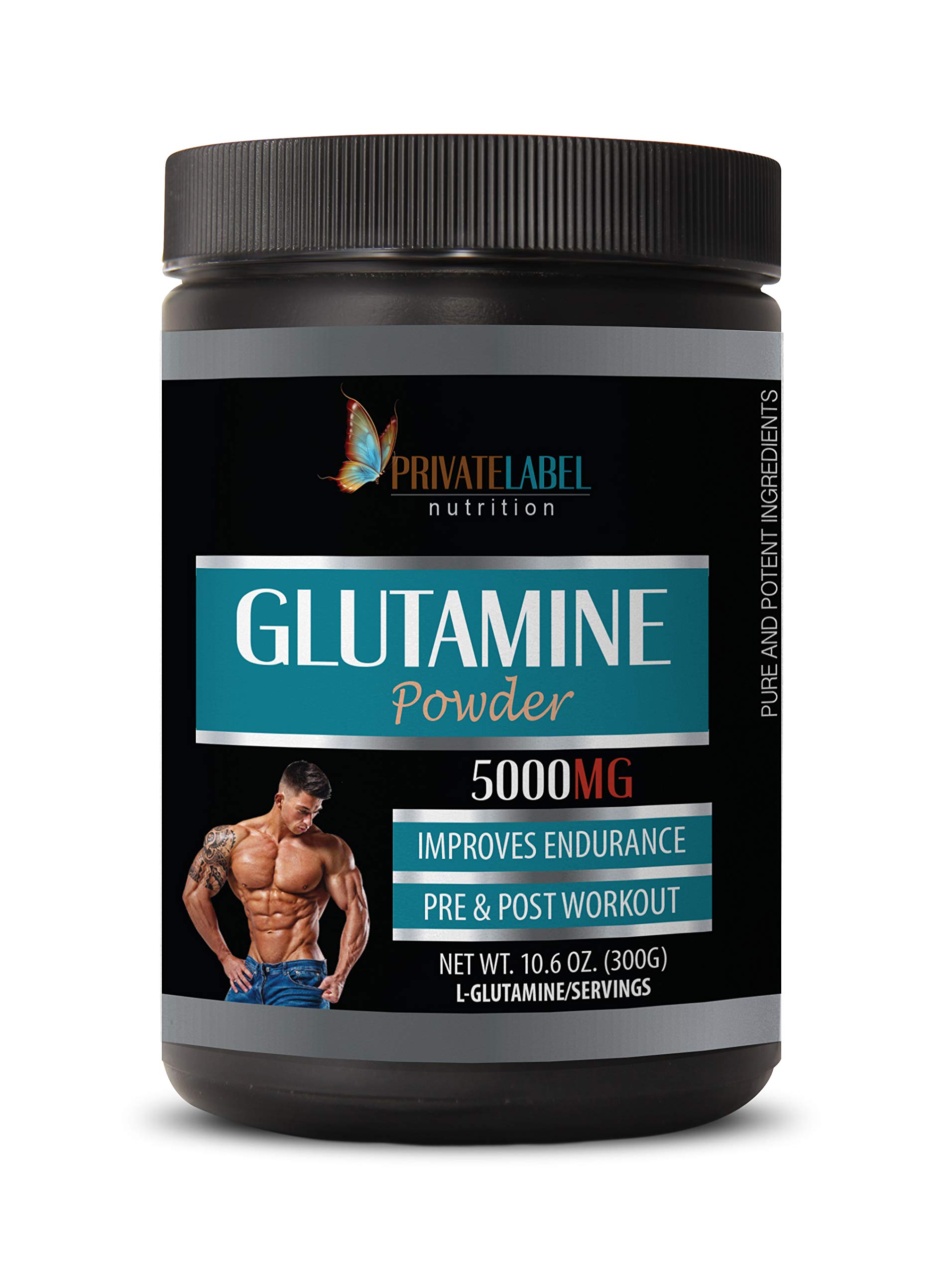 Muscle Recovery Supplement - 5000mg L-Glutamine Powder for Post-Workout Recovery & Endurance Boost - 300g Canister - Ideal for Athletes, Bodybuilders & Fitness Enthusiasts