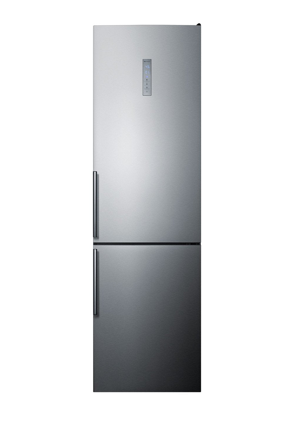 SUMMIT 24-Inch Counter Depth Bottom Freezer Refrigerator (FFBF192SS) - Stainless Steel Energy Efficient Compact Fridge for Small Kitchens, Apartments & Office Spaces