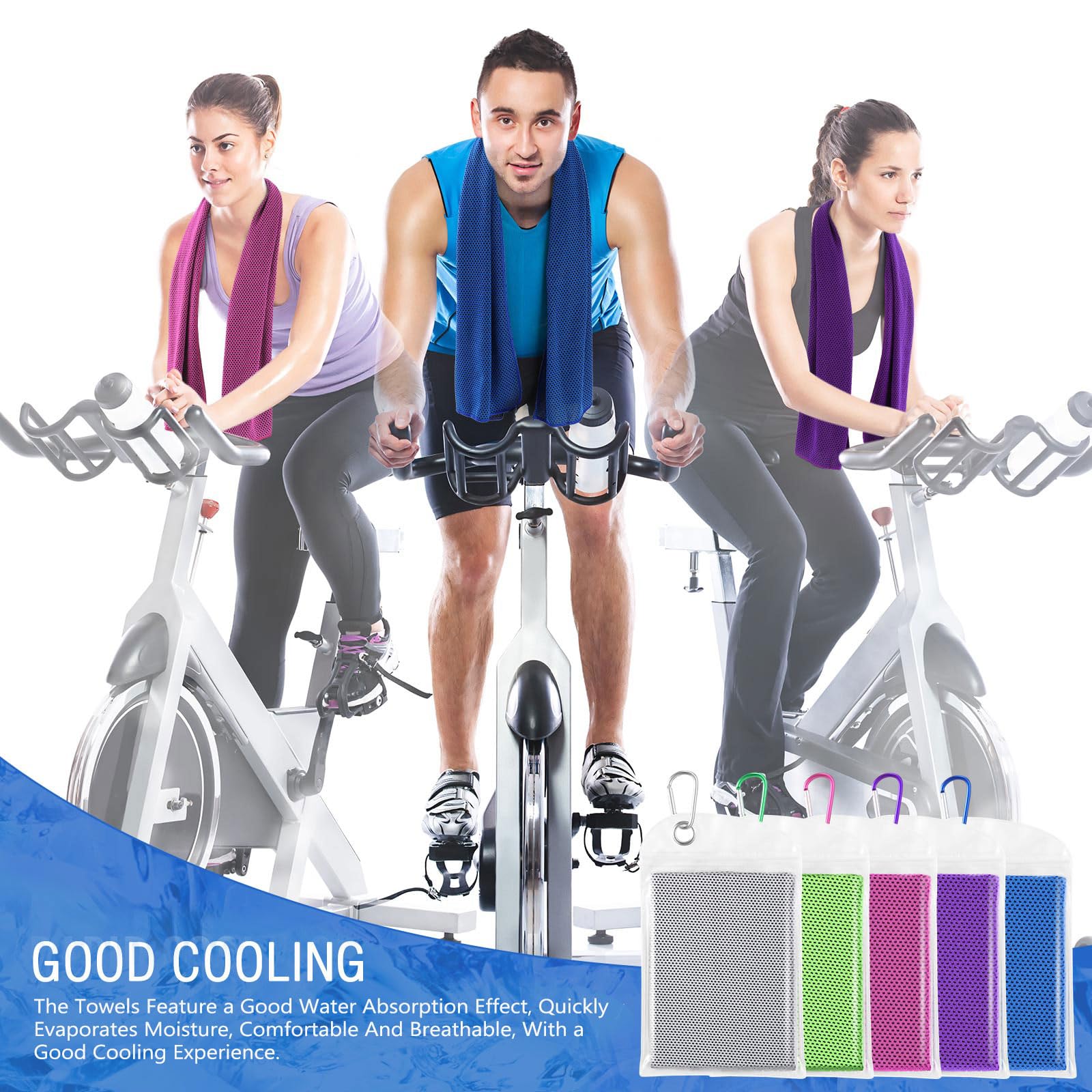 15 Pack Cooling Towels for Neck & Face - 40