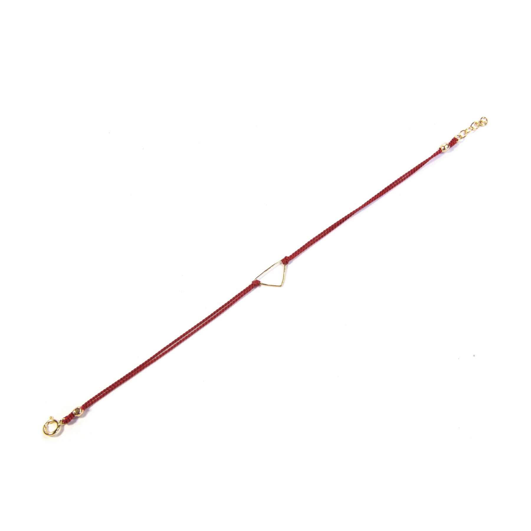 Elegant Silk Triangle Bracelet - Red & Gold Handmade Fashion Jewelry for Women | Perfect for Parties, Weddings & Everyday Wear