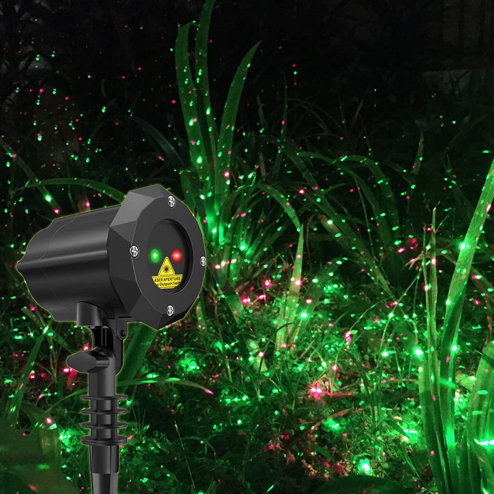 Poeland Solar Garden Lights with Moving Laser Projection - Outdoor Christmas Star Projector for Yard, Patio, and Holiday Decorations | Perfect for Halloween, Christmas, and Party Decor