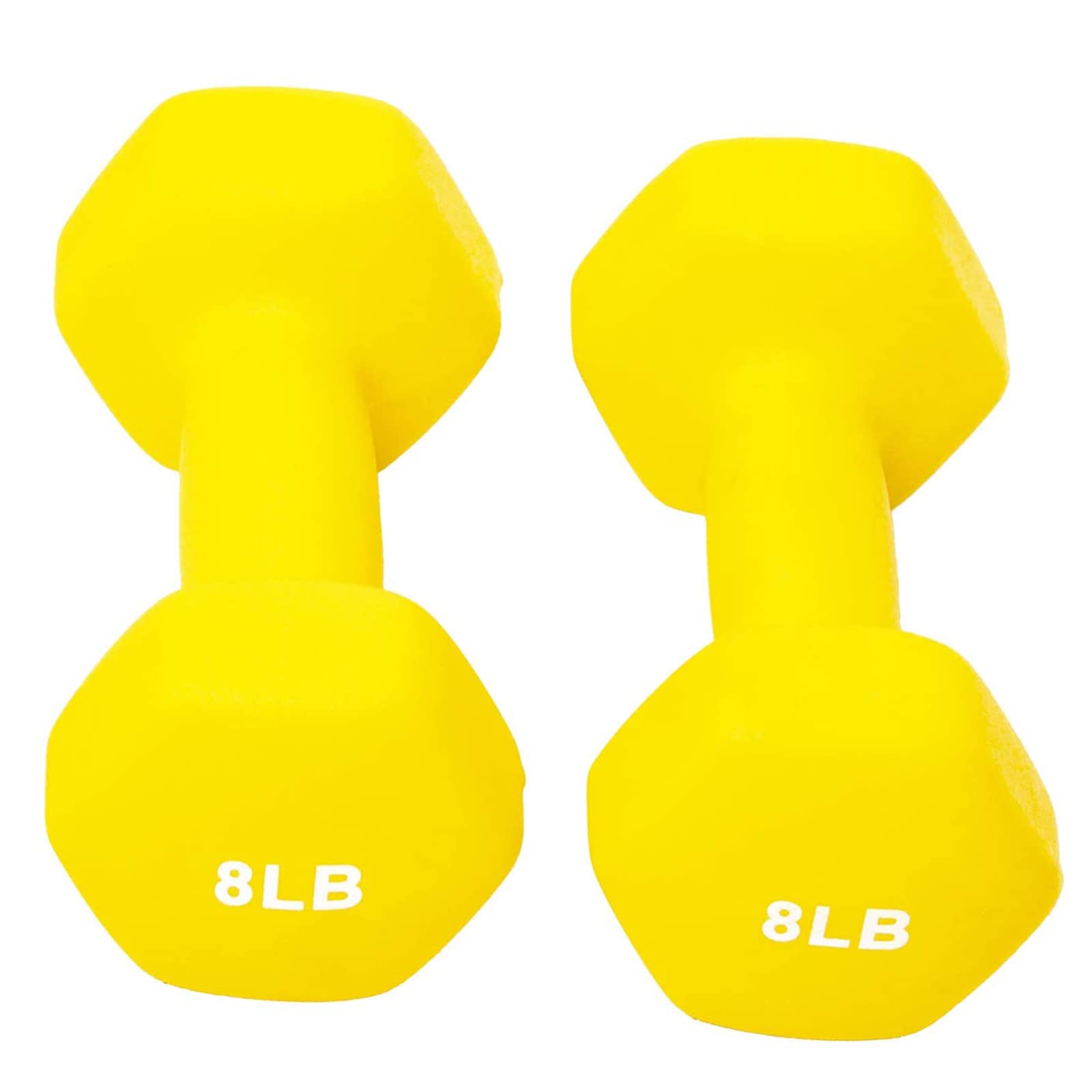 Hexagonal Neoprene Coated Dumbbell Set (5lb, 8lb, 12lb) with Storage Rack - Non-Slip Home Gym Weights for Strength Training, Yoga & Fitness Workouts