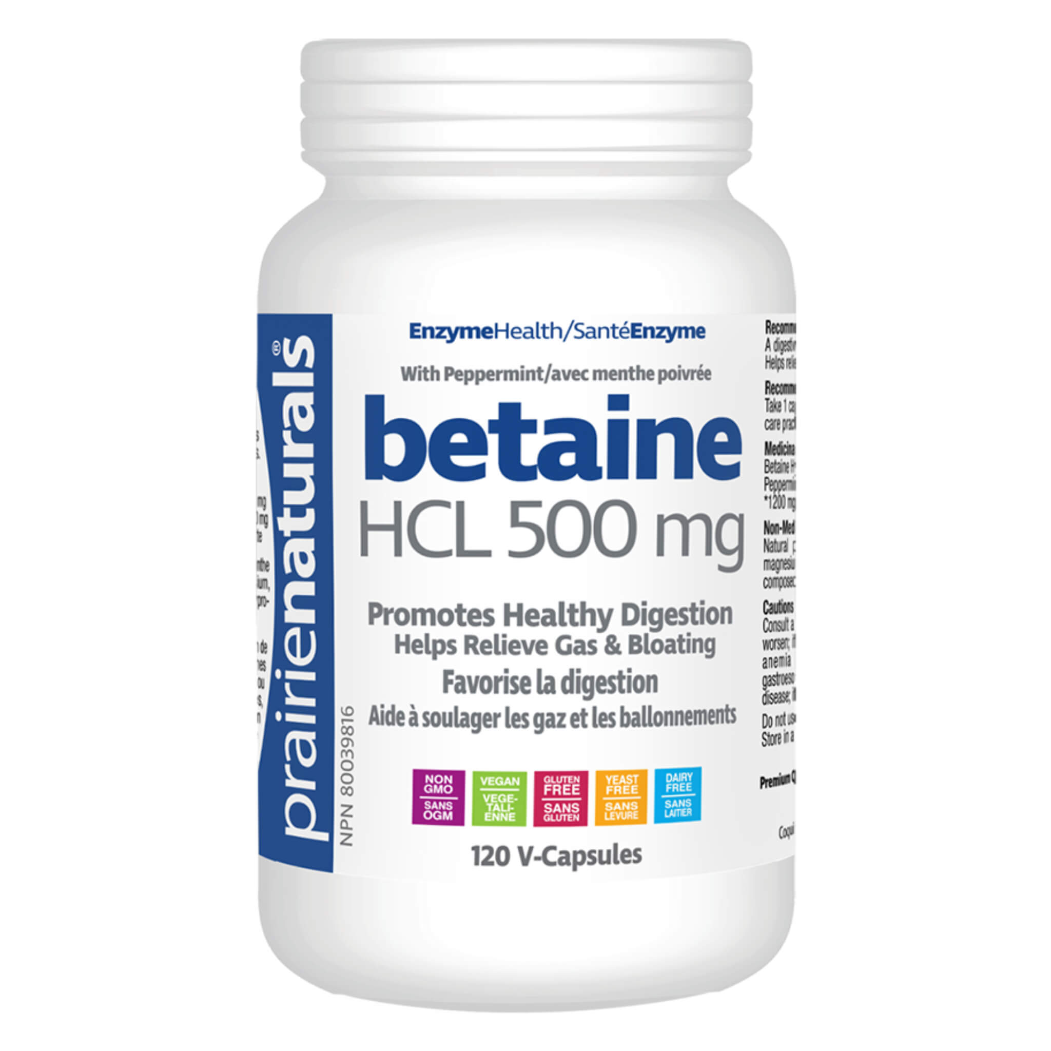 Betaine HCL 500mg Supplement for Digestive Support - Supports Stomach Acid Production & Nutrient Absorption - Ideal for Gut Health, Bloating Relief & Protein Digestion