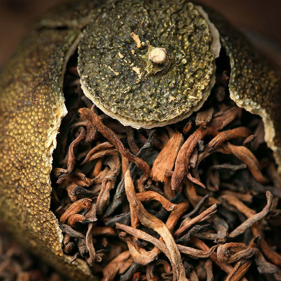 Premium Organic Dried Tangerine Peel Pu-erh Tea - 100% Natural Aged Citrus Peel with Ripe Pu-erh Tea in Elegant Gift Box - Perfect for Gifting, Afternoon Tea & Relaxation