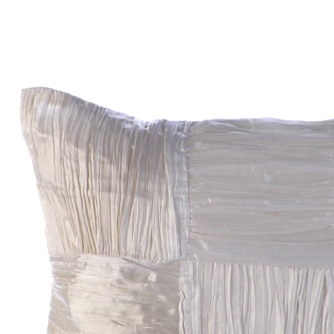 Premium 20x20 Inch White Crushed Silk Pillow Covers - Modern Square Throw Pillow Case for Sofa, Bed, Couch Decor - Soft & Elegant Home Decor Accessories (50x50 cm)
