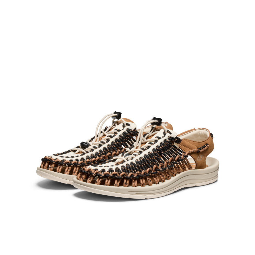 UNEEK Men's Sneakers - Black/Chipmunk Color | Lightweight & Breathable Walking Shoes for Casual Wear & Outdoor Activities