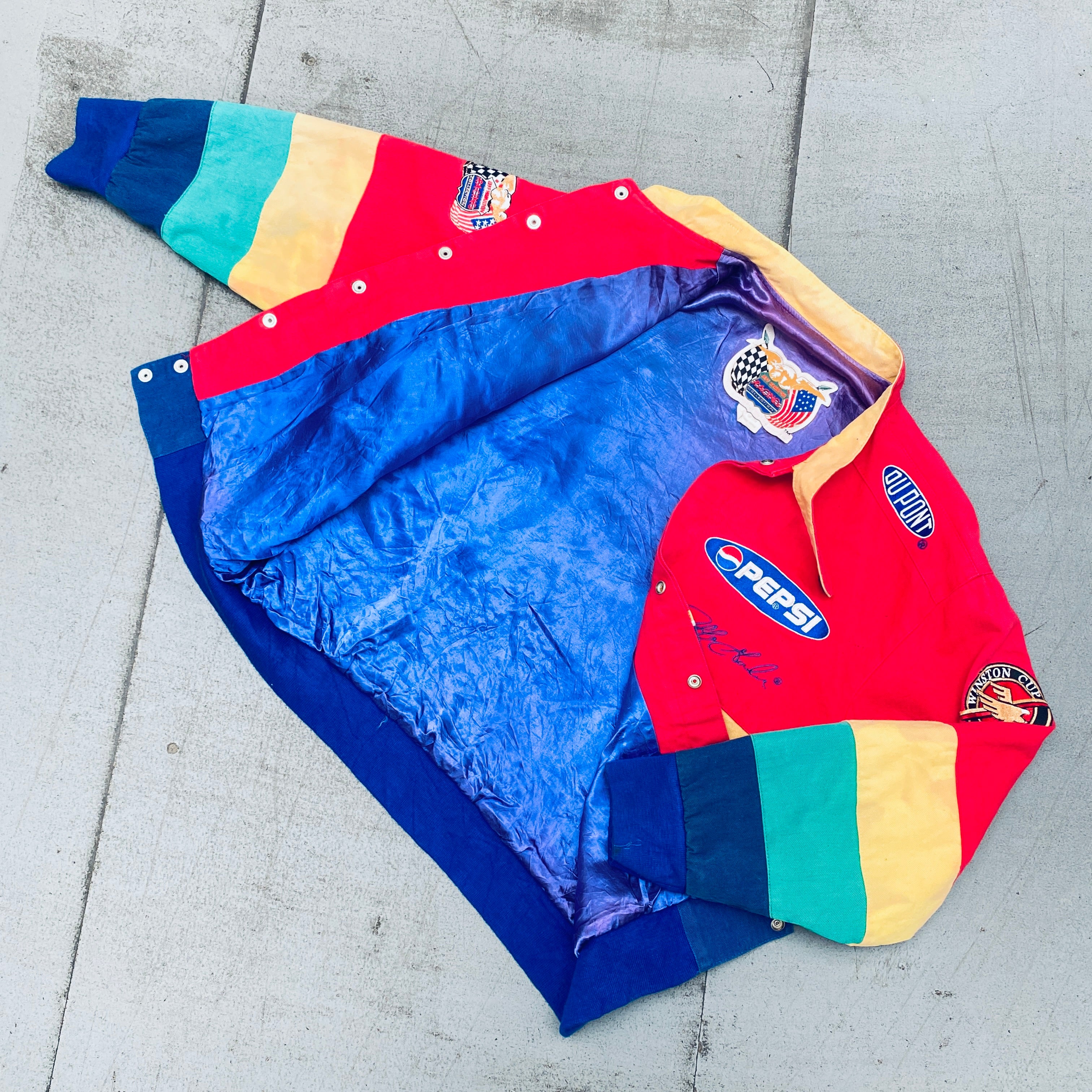 NASCAR Jeff Hamilton Rainbow Jacket - Men's Large Size - Official Licensed Merchandise for Racing Fans & Collectors | Perfect for Race Day, Gifts & NASCAR Events