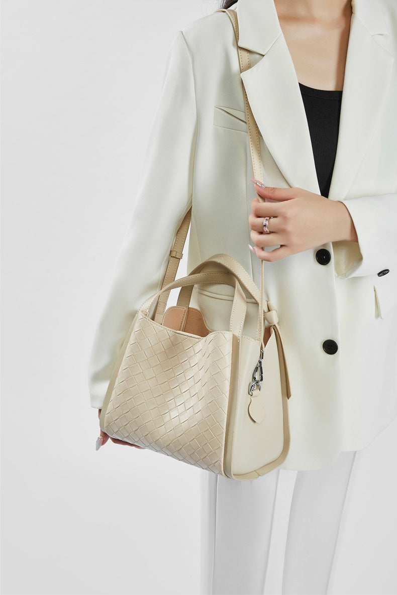 Stylish Woven Handbag with Adjustable & Detachable Straps - Perfect for Work, Travel & Everyday Use