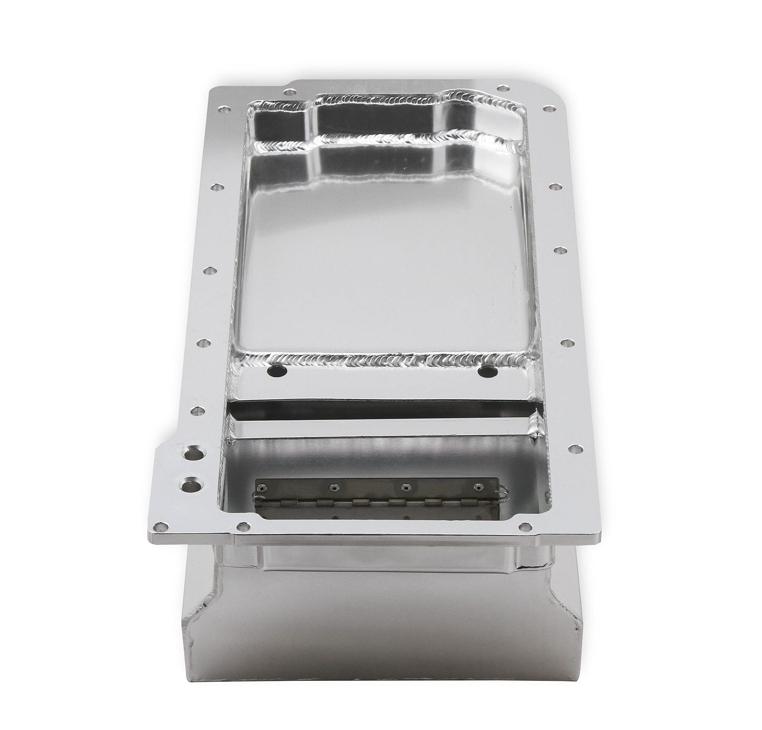 Weiand 5045WND Fabricated Oil Pan Kit - High Performance Aluminum Oil Pan for Chevy Small Block Engines - Perfect for Street Rods, Hot Rods & Racing Applications