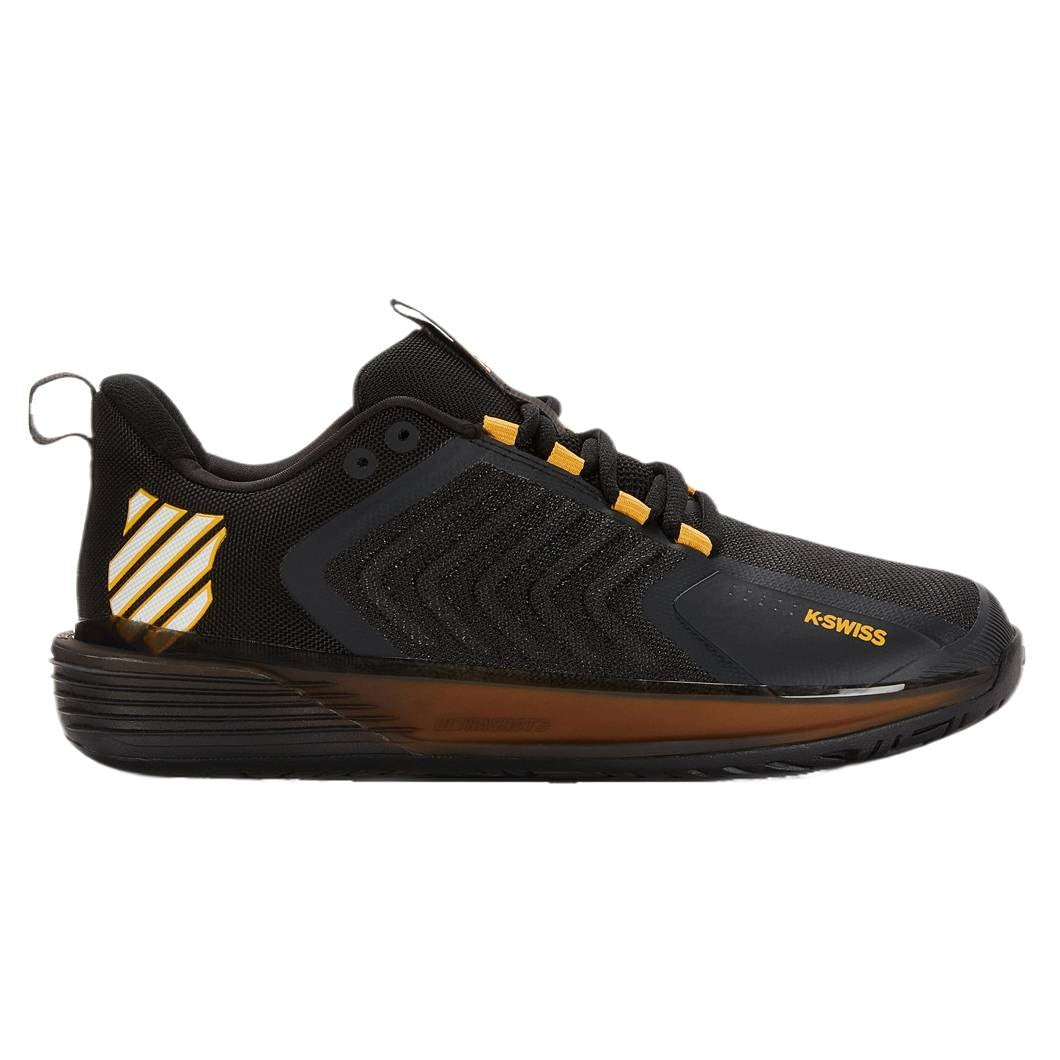 K Swiss Ultrashot 3 Men's Tennis Shoes - Black/Yellow | High-Performance Court Shoes for Competitive Play & Training | Perfect for Tennis, Pickleball & Casual Wear