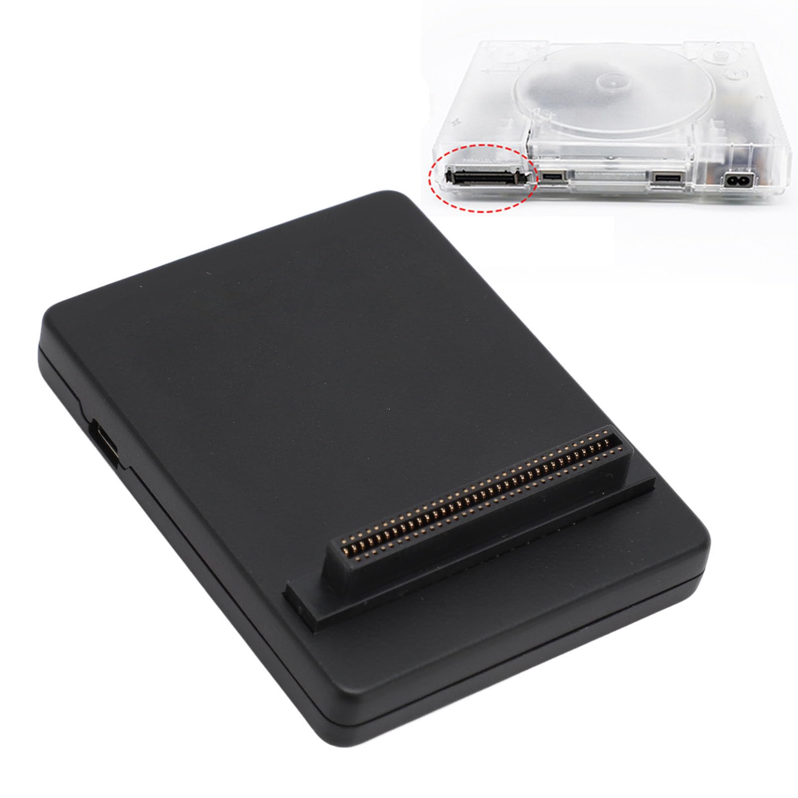 ASHATA PS1 Fat Optical Drive Emulator Kit - SDL Adapter with 3D Printed Case & Storage Card for Retro Gaming | Compatible with PlayStation 1 Fat Console | Perfect for Game Preservation & Classic Gaming Experience (Black)