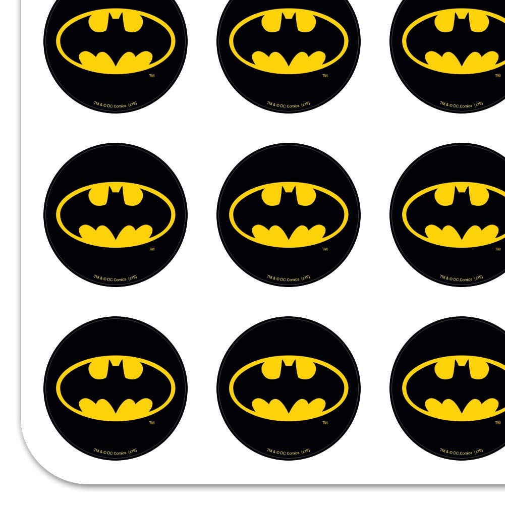 Batman Classic Bat Shield Logo Planner Stickers - Scrapbooking, Journaling, DIY Crafting Supplies for Bullet Journals, Calendars, and Scrapbooks - Perfect for Gift Wrapping, Party Decorations, and School Projects