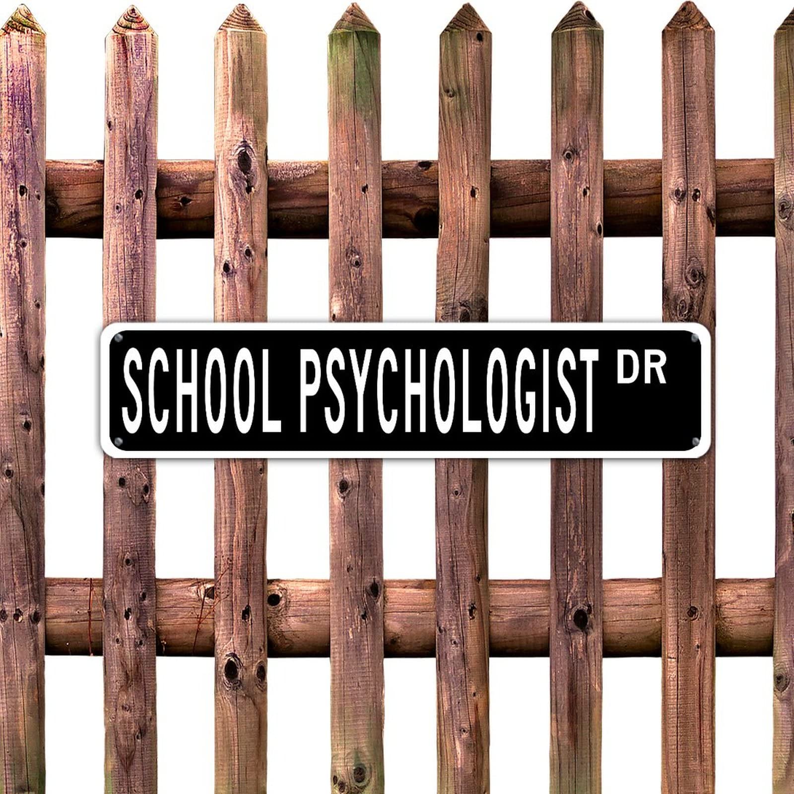 Funny School Psychologist Office Sign - Custom Black Aluminum Wall Decor for Indoor & Outdoor Use - Waterproof & Easy to Mount - Perfect for Classrooms, Offices, Restaurants, Garages (4x18 Inches Rectangle)
