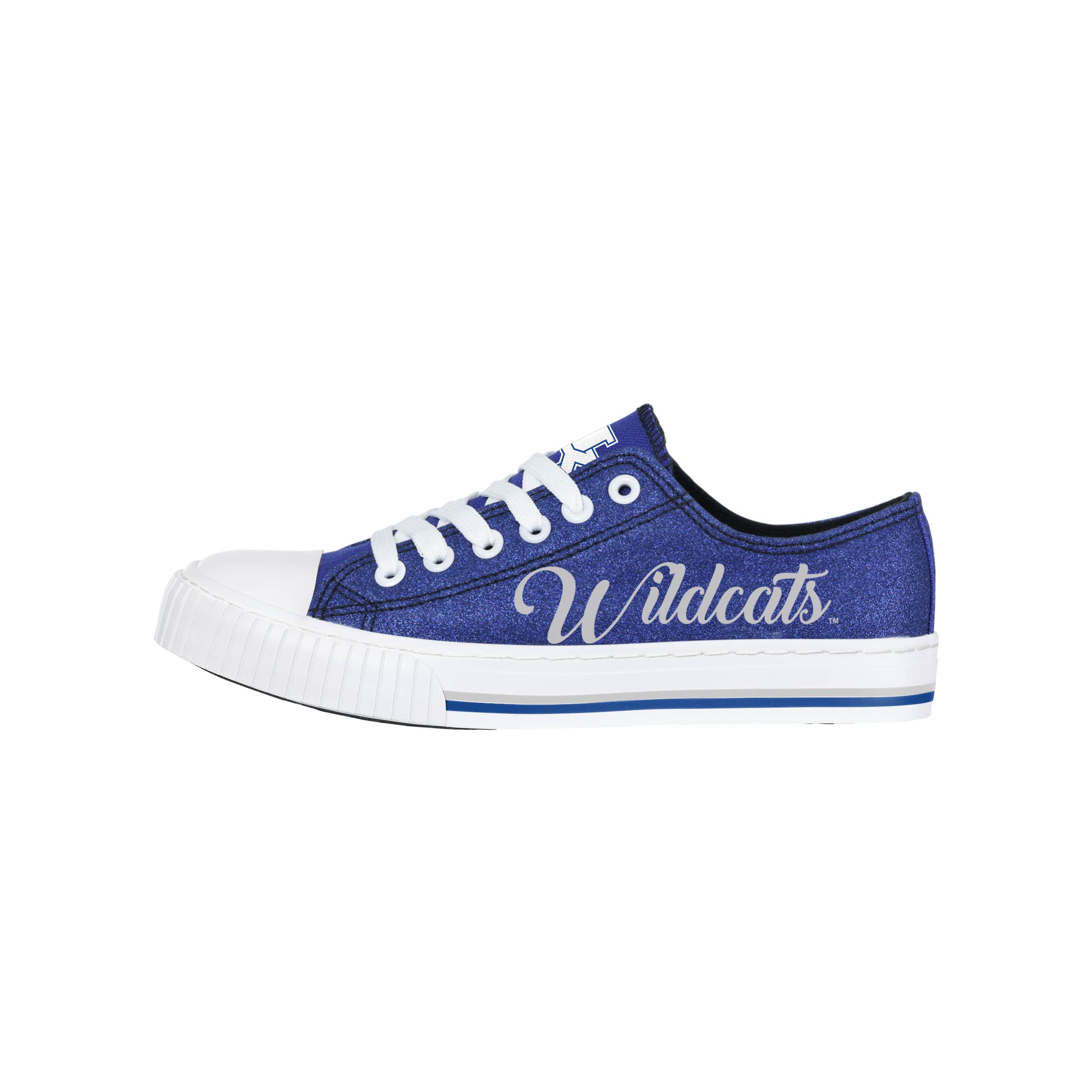 FOCO Women's NCAA College Team Logo Low Top Canvas Sneakers - Comfortable Casual Shoes for School, Sports & Everyday Wear