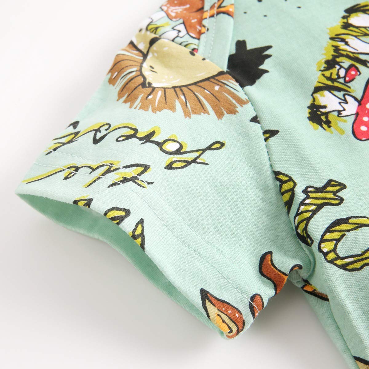 Adorable Cartoon Baby Bodysuit - 100% Cotton Short Sleeve Onesie for Boys & Girls | Perfect for Summer Outings & Playtime