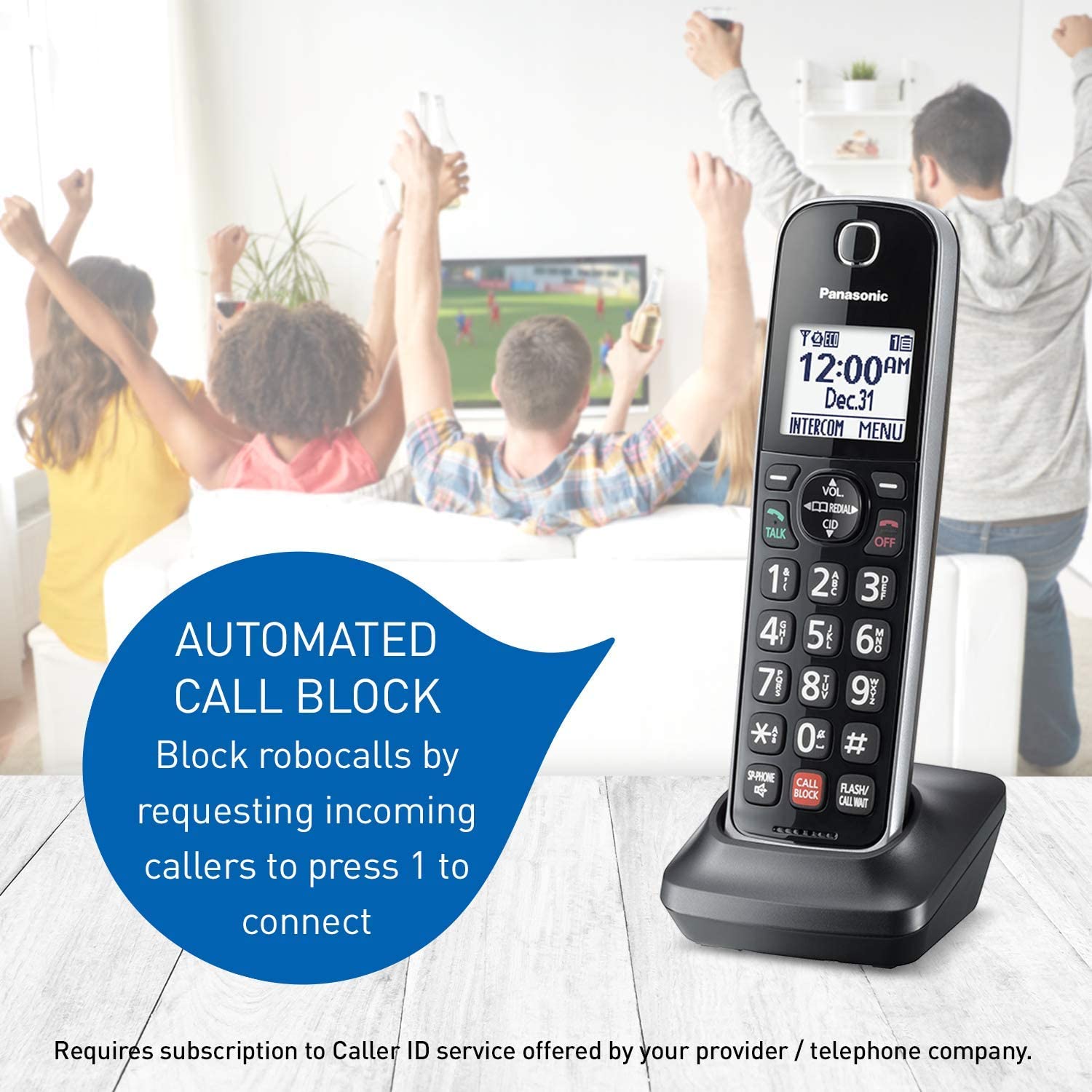 Panasonic KXTGF872C 2-Handset DECT 6.0 Corded/Cordless Phone with Digital Answering Machine - Ideal for Home & Office Communication