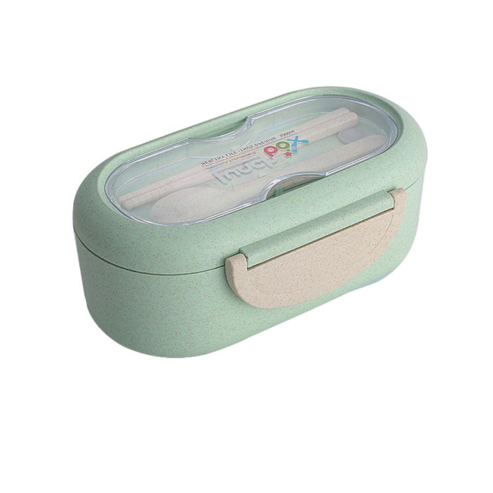 Eco-Friendly Wheat Straw Lunch Box - Microwave Safe, Leakproof Food Storage Container for Office, School & Kids | Portable Bento Box for Meal Prep, Picnics & On-the-Go Dining