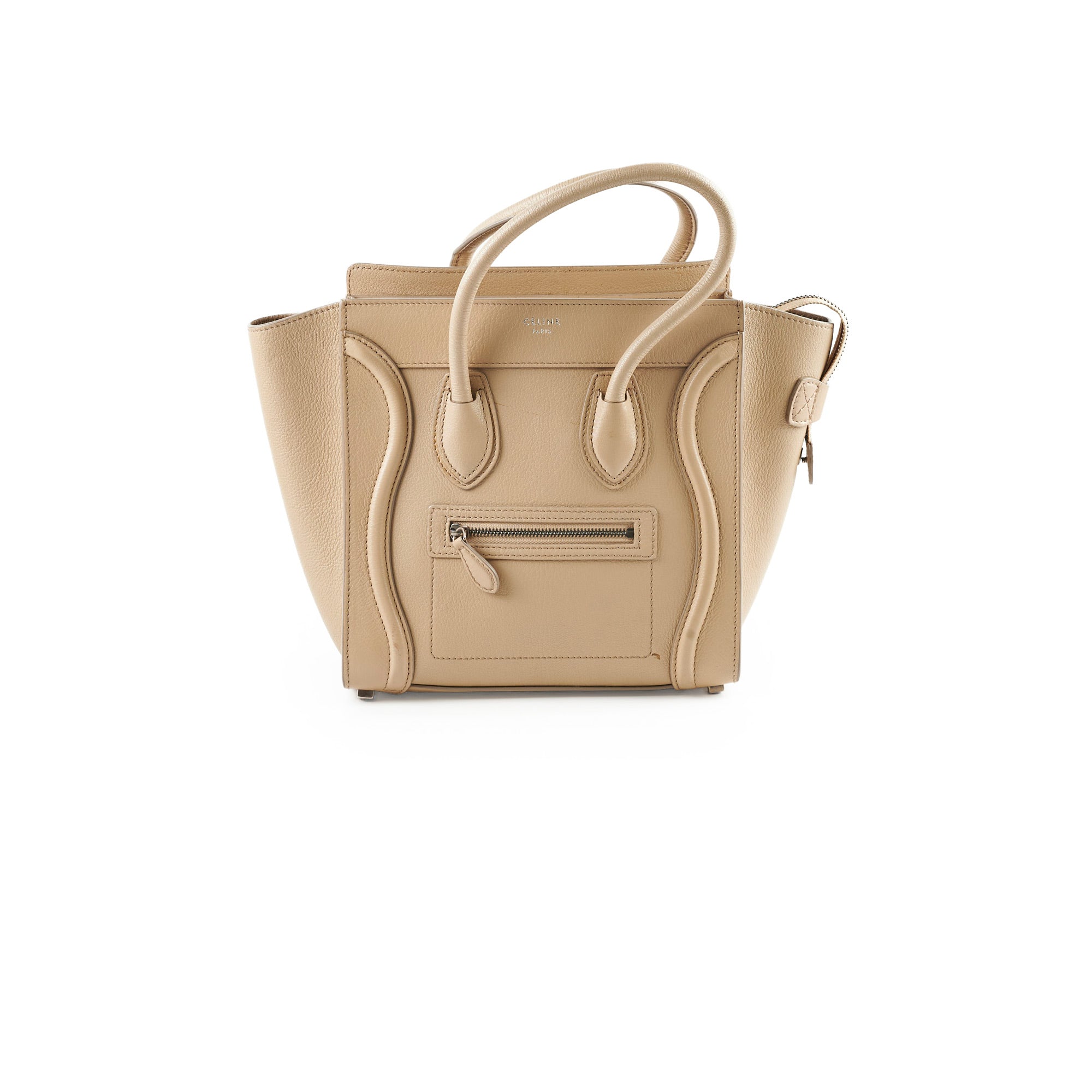 Celine Micro Luggage Dune Handbag - Premium Leather Crossbody Bag for Women | Perfect for Work, Travel & Everyday Use