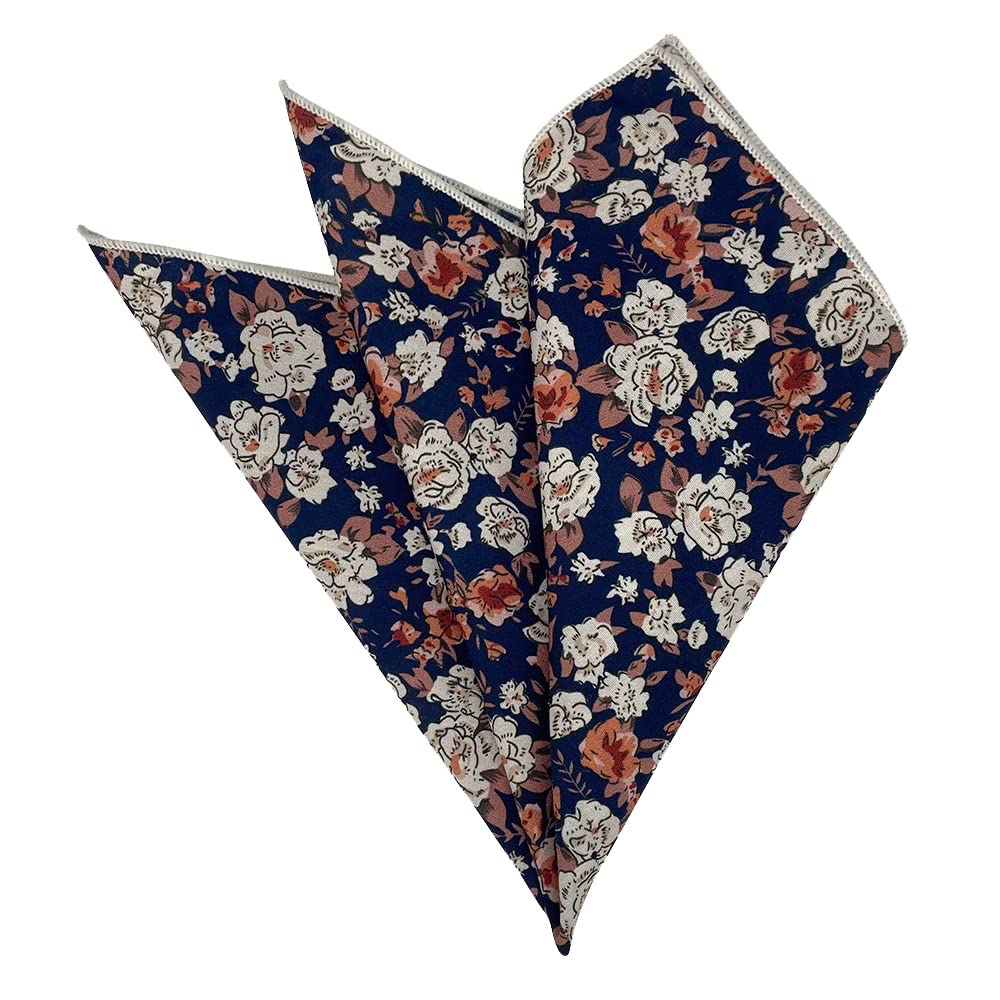 Kebocis Men's Floral Pocket Square Handkerchief - Stylish Silk Pocket Square for Suits, Tuxedos & Formal Events - Perfect Wedding, Prom & Business Accessory