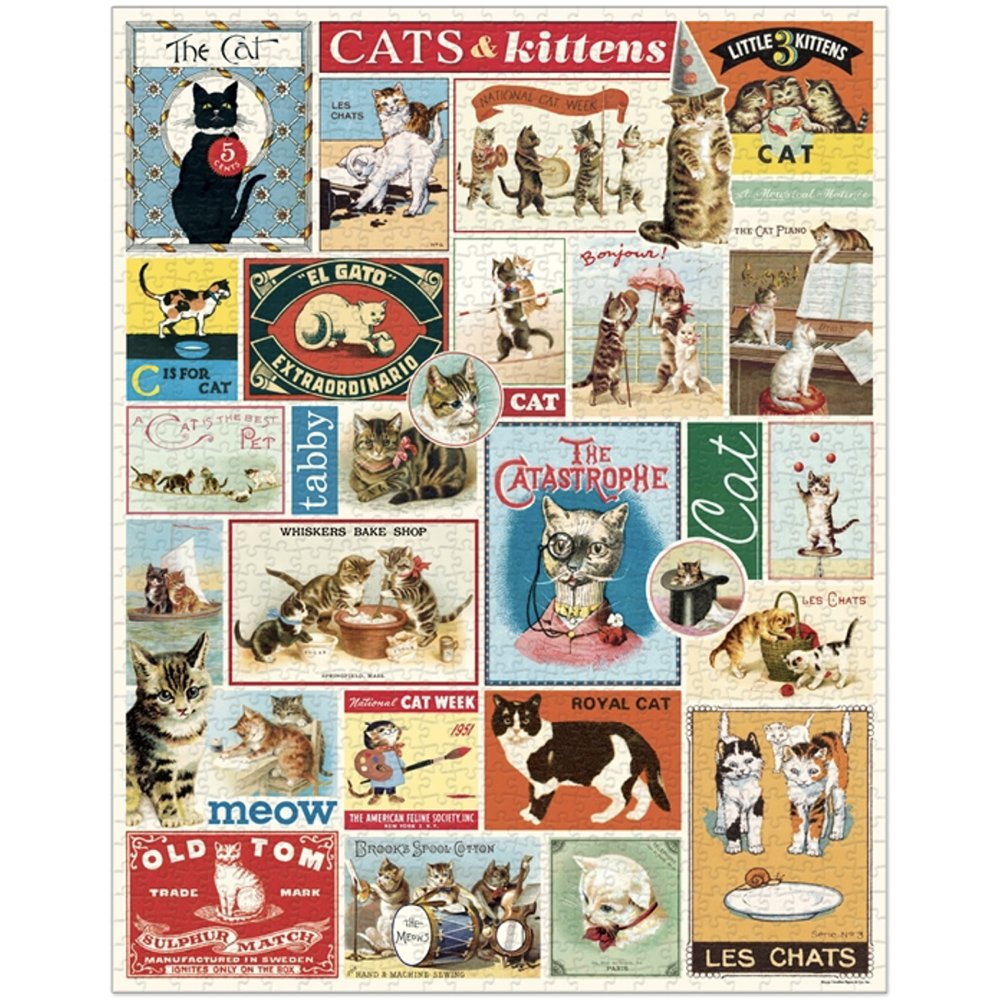 1000 Piece Jigsaw Puzzle - Cute Cats and Kittens for Adults & Teens - Perfect for Family Game Night & Stress Relief