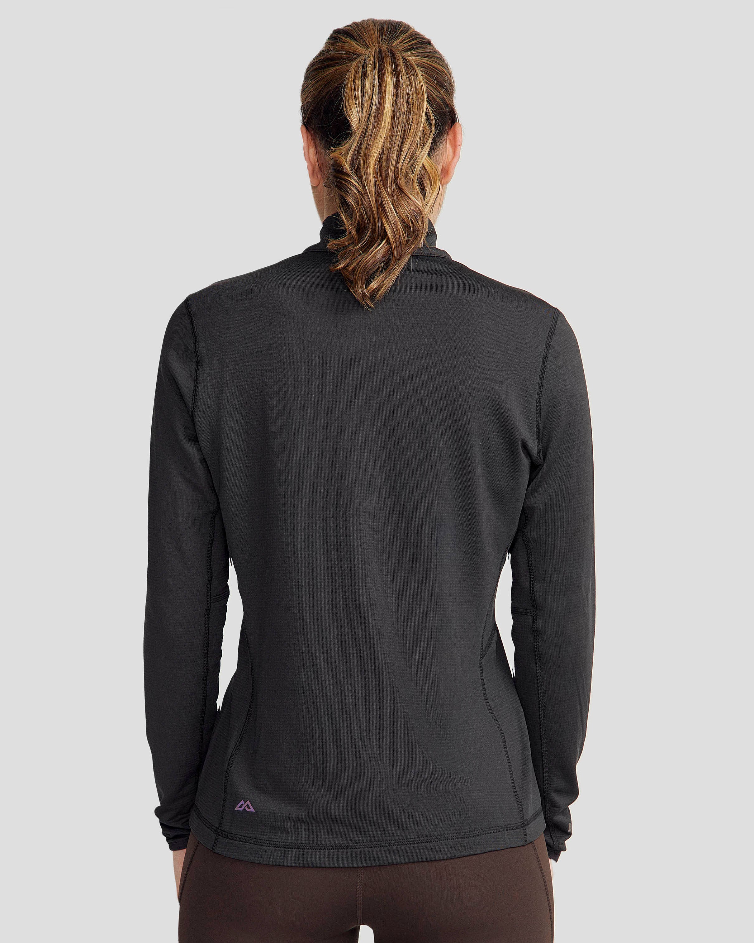 Women's Seeker Fleece ¼ Zip Pullover - Soft Thermal Winter Jacket for Hiking & Outdoor Activities - Black Stingray Color