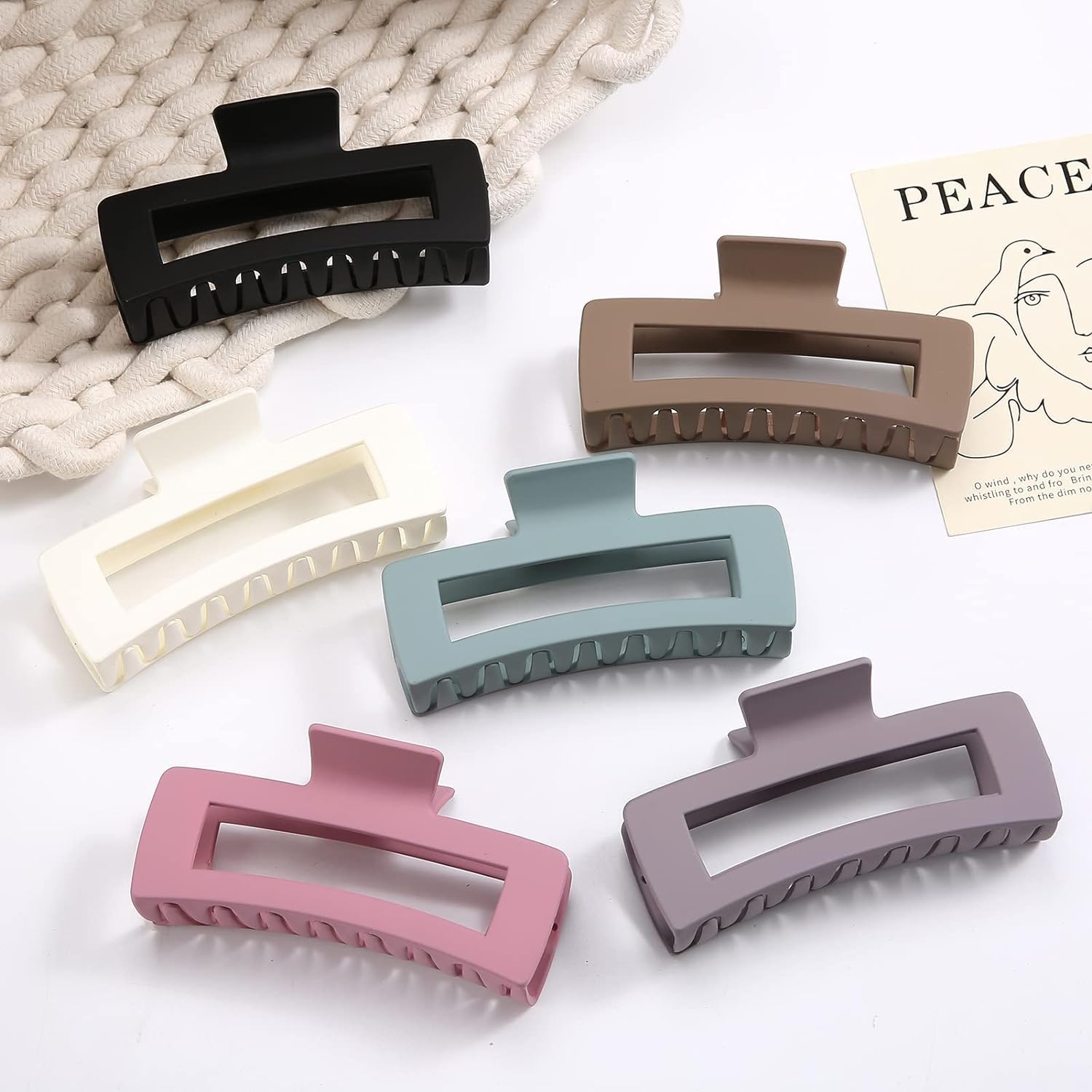 Glamifirsto Large Hair Claw Clip - 4.3 Inch Non-Slip Strong Hold Matte Butterfly Banana Barrette for Women & Girls - Perfect for Thin, Thick, and Fine Hair - Great for Workouts, Office, and Everyday Styling
