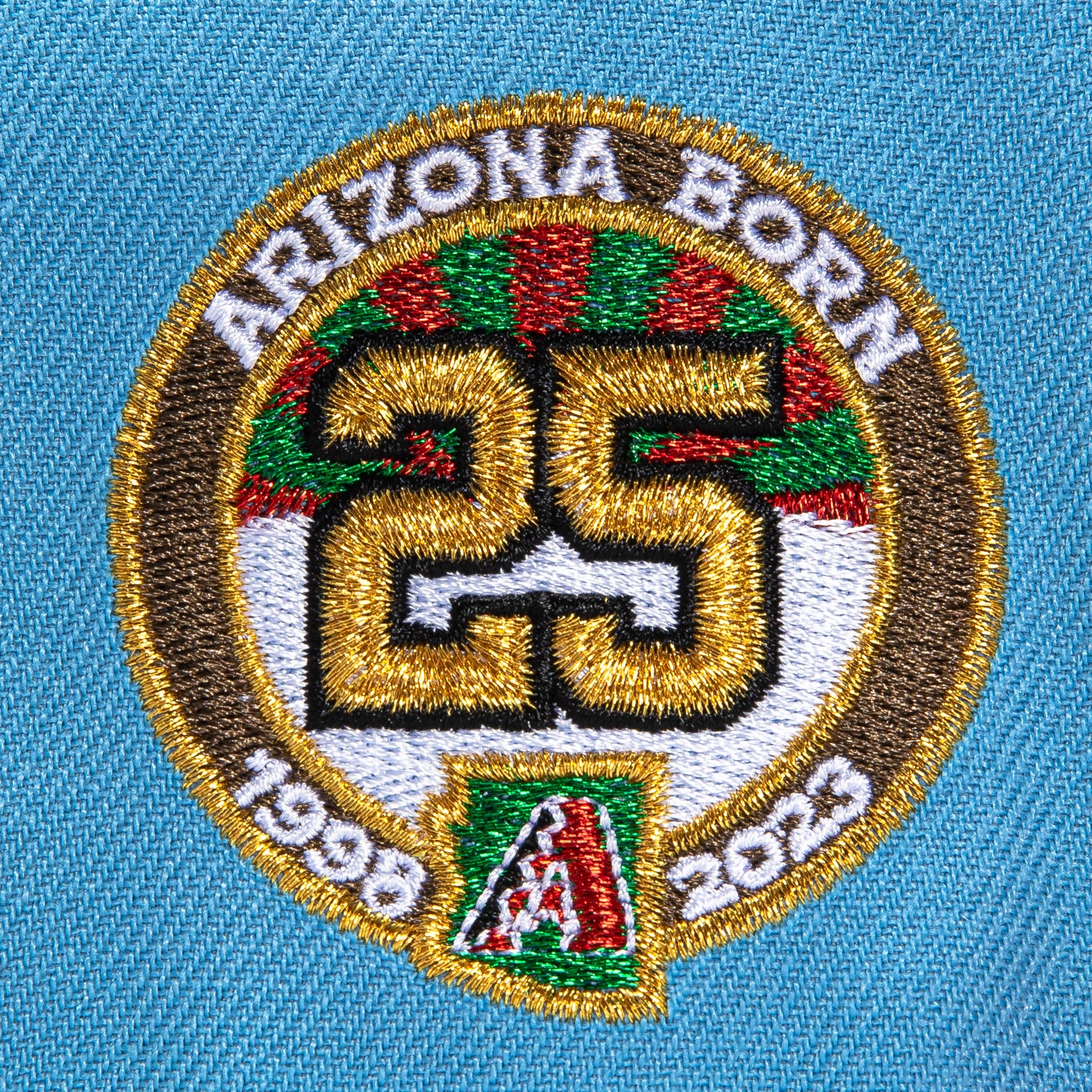 New Era 59Fifty Arizona Diamondbacks 25th Anniversary Patch Snapback Hat - Light Blue & Red | MLB Baseball Cap for Fans & Collectors | Perfect for Games, Tailgating & Streetwear Fashion
