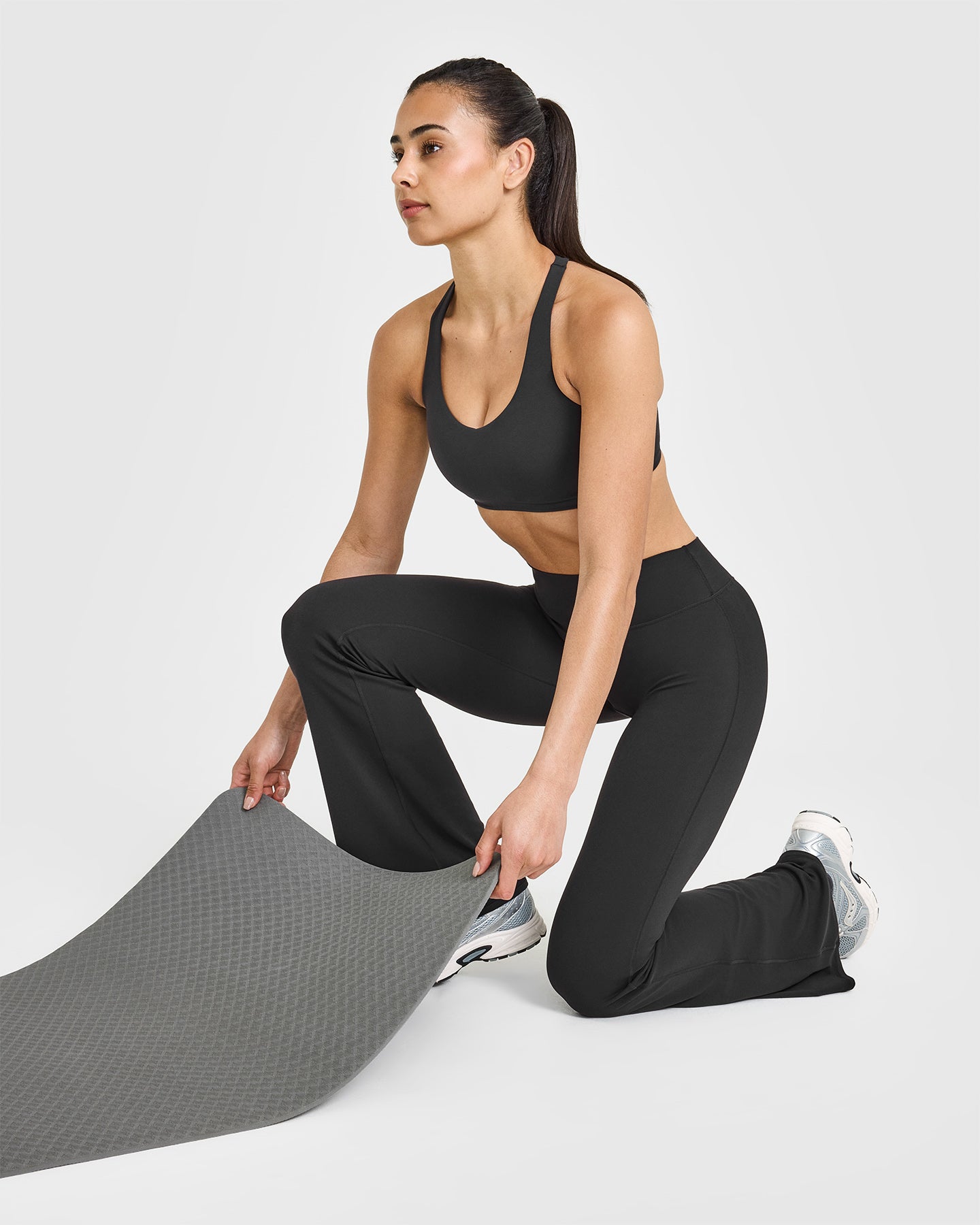 SoftMotion™ High Support Sports Bra for Women - Soft Black | Breathable & Comfortable Workout Top for Running, Yoga & Gym