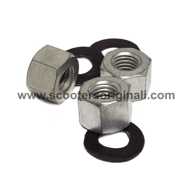 Lambretta Deep Cylinder Stud Nut & Washer Set - High-Quality Scooter Engine Parts for Vespa, Lambretta & Classic Scooters - Perfect for Engine Repair & Maintenance