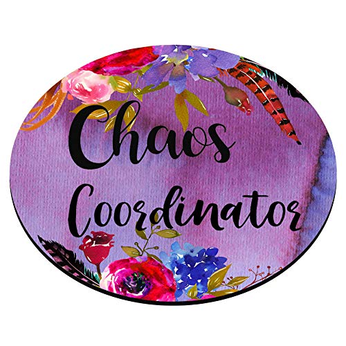 Funny Quote Chaos Coordinator Mouse Pad - Non-Slip Office Desk Mat for Computer & Laptop - Perfect for Office, Home, Gaming & Work from Home Setup