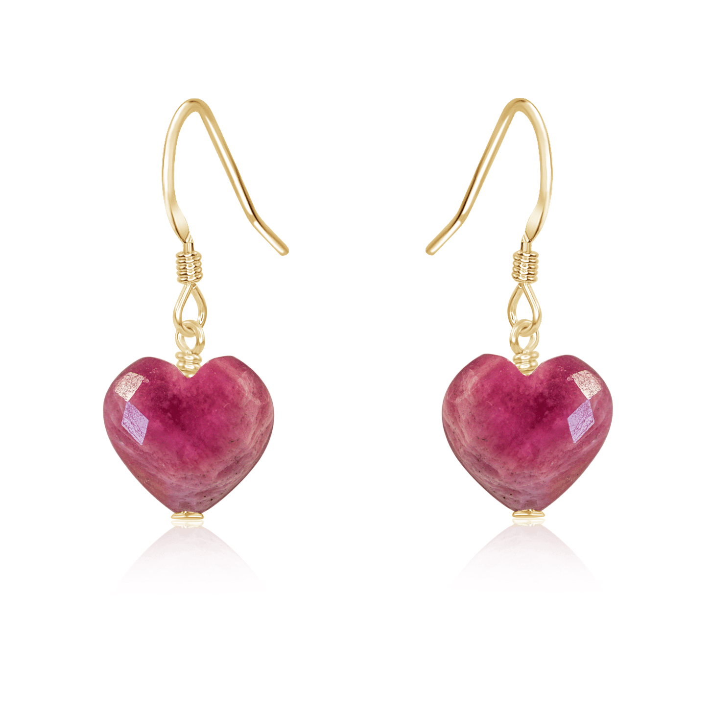 Ruby Crystal Heart Dangle Earrings for Women - Elegant Valentine's Day Gift, Anniversary Jewelry - Perfect for Date Nights, Weddings & Special Occasions
