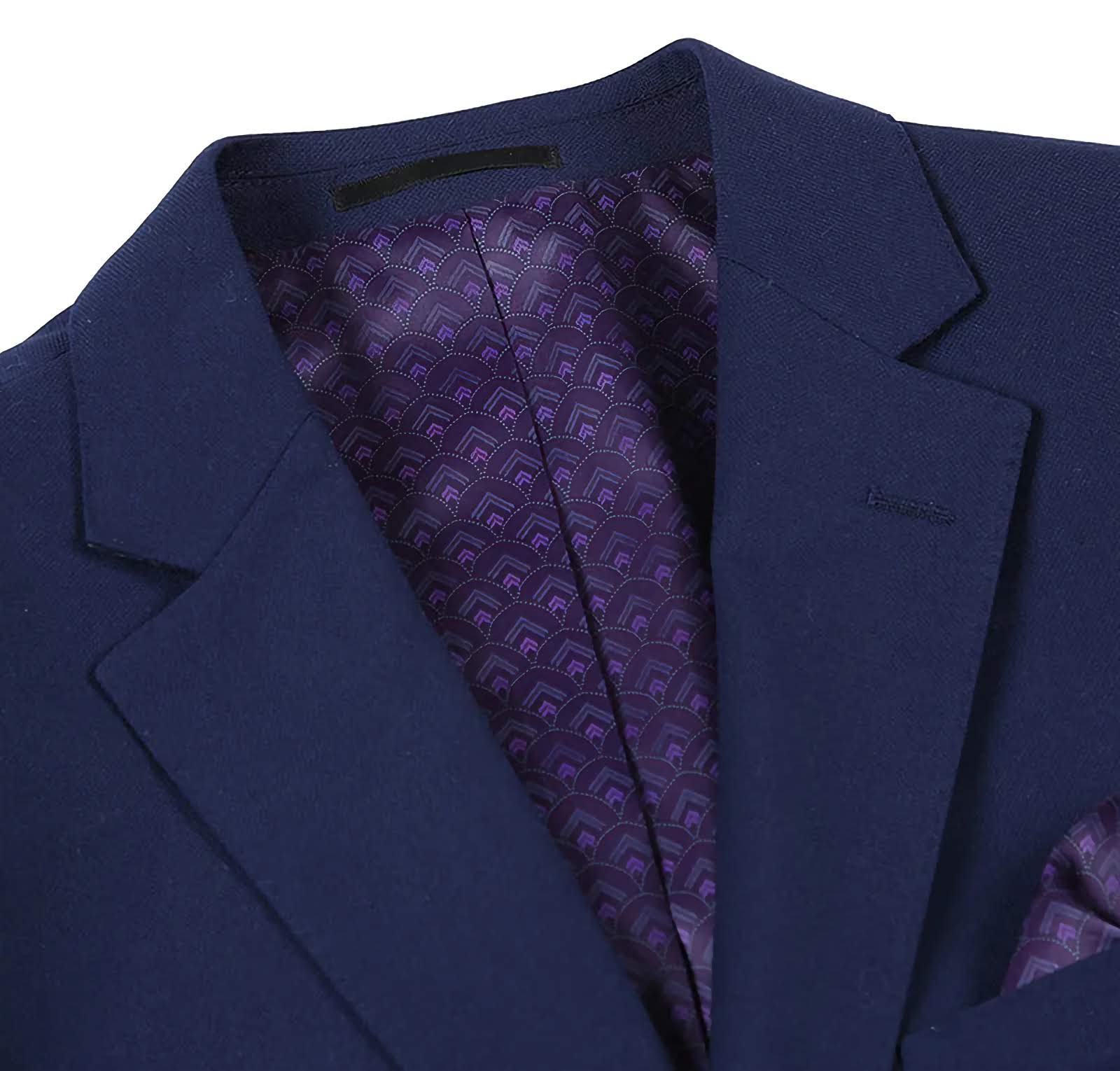 Premium Wool Regular Fit Blazer for Men - Dark Navy Solid Color | Business Attire & Formal Occasions