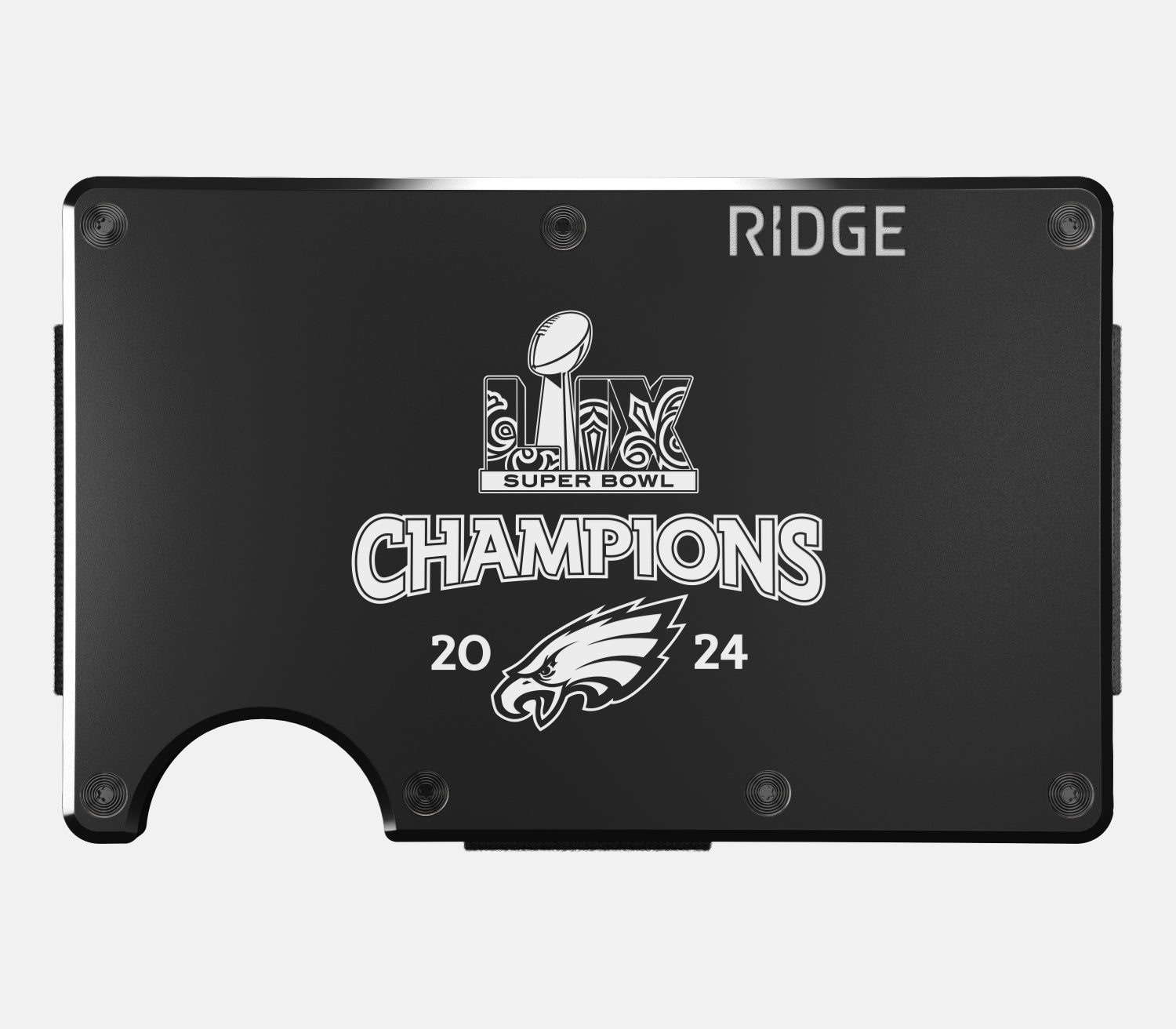 Ridge Wallet Super Bowl LIX Champions Philadelphia Eagles - Slim RFID Blocking Metal Wallet for Men - Perfect for Everyday Carry, Travel & Sports Fans