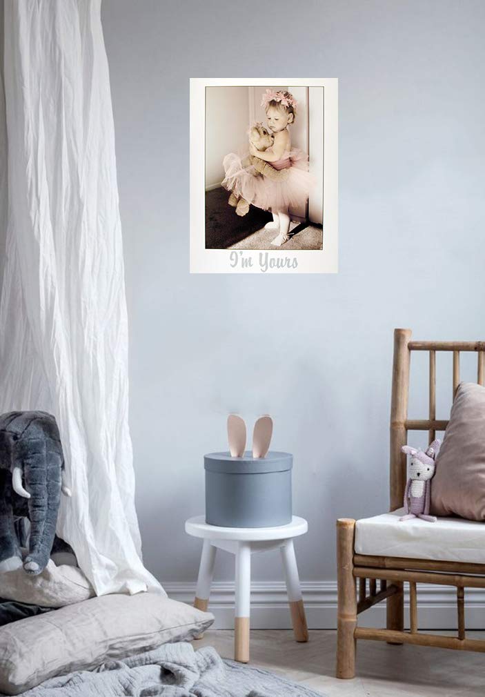 Ballerina Girl Pink Tutu Ballet Wall Art Print - 16x20 Inches Kids Room Decor, Nursery Picture Poster for Girls Bedroom & Dance Studio Inspiration